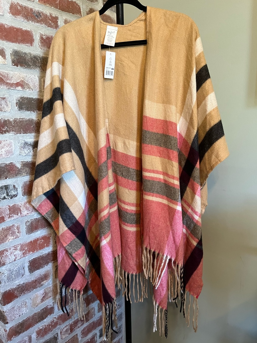 Woolrich Cozy Soft Blanket Wrap Poncho Justine NWT